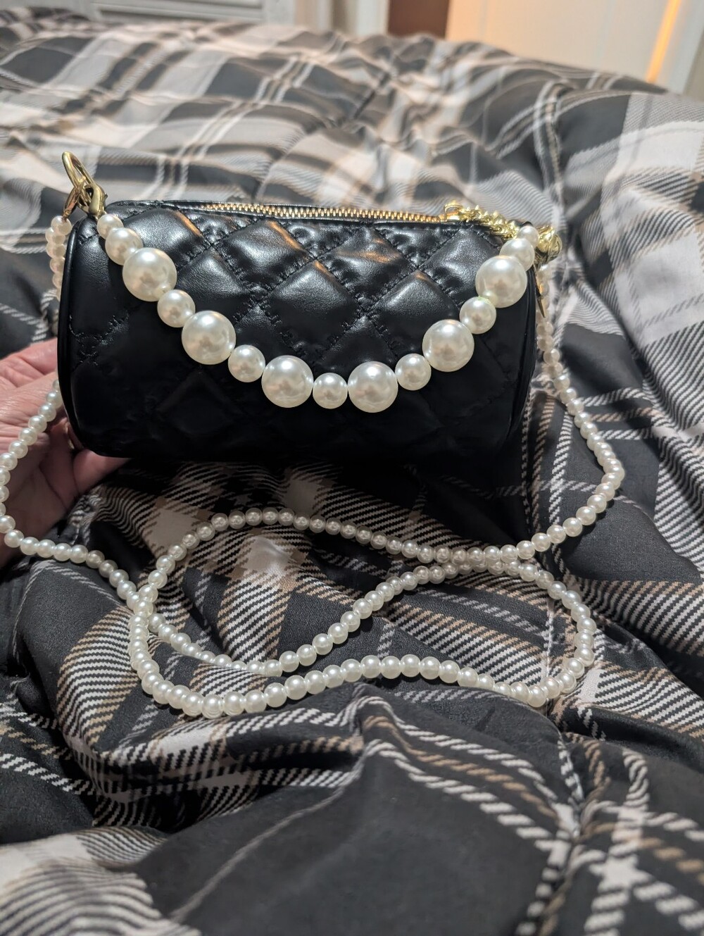 Gorgeous Fashion Bag With Pearl Accents